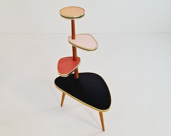 BIG German Plant Stand, Colorful Vintage Mid-Century Minimalist Indoor Plant Stand Side Table Retro flower table