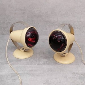 set of 2x Charlotte Perriand &quot;Infraphil&quot; Heat Table Lamps or Sconces by Philips