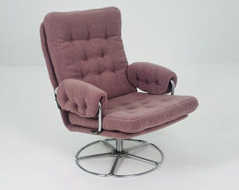 Mid century Bruno Mathsson Swivel Lounge Chair for DUX, 1960s Sweden