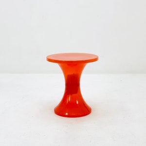 Tabouret Tom Tom en cristal orange Space Age, 1970 image 10