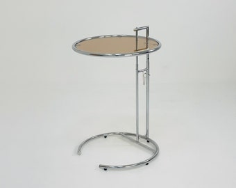 1 of 2 mid century  Vintage style of the Adjustable Table E 1027 by Eileen Gray Italy 1990s