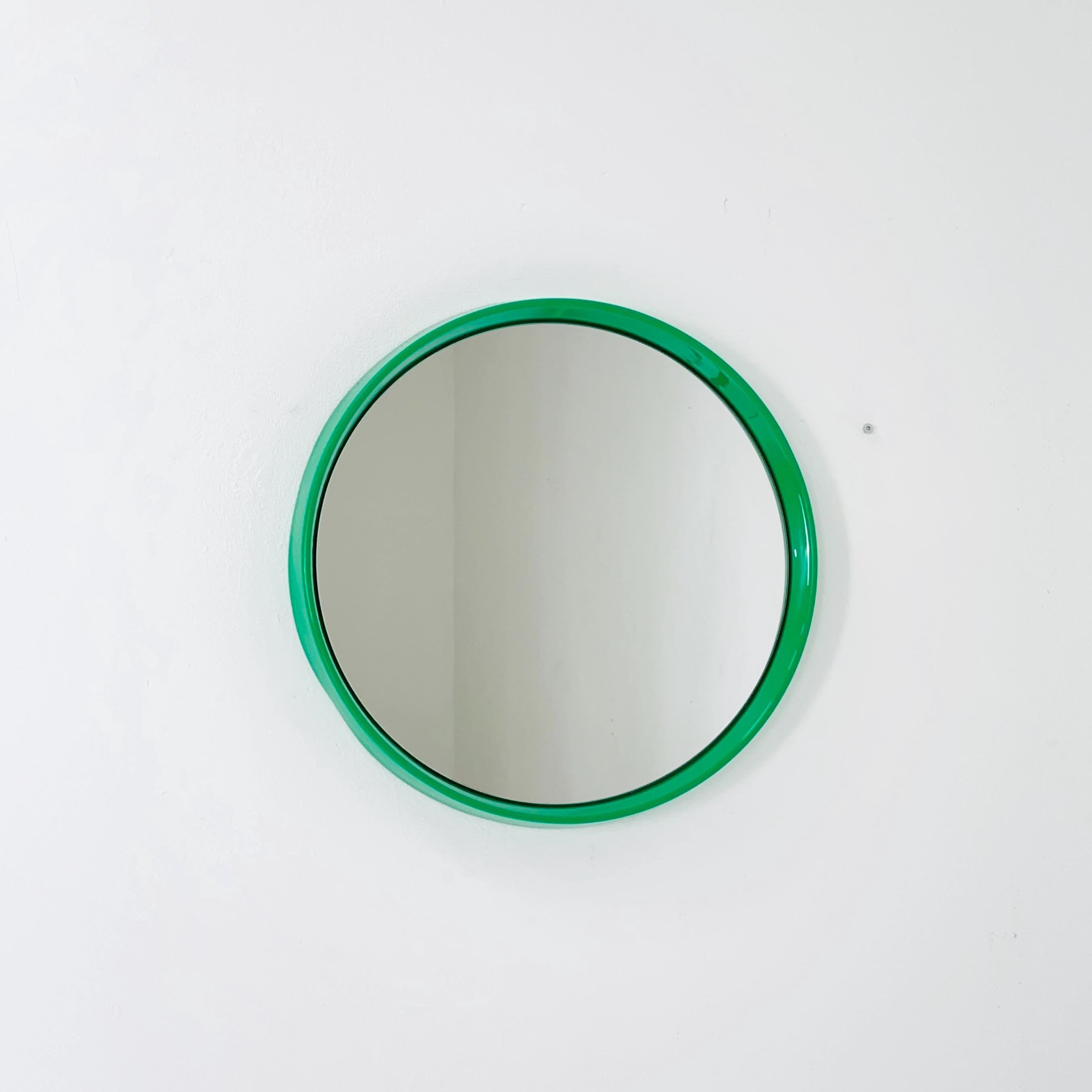 スペースエイジ ミッドセンチュリー グリーン ラウンドウォールミラー