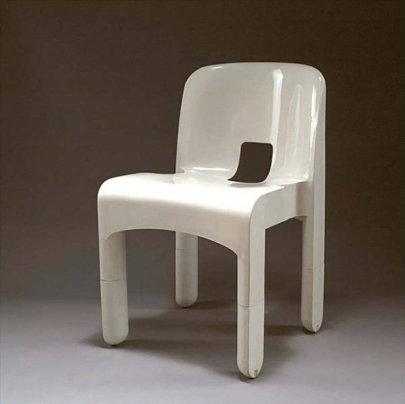 White Model 4867 Universale Plastic Chairdesigned In 1965 By Etsy