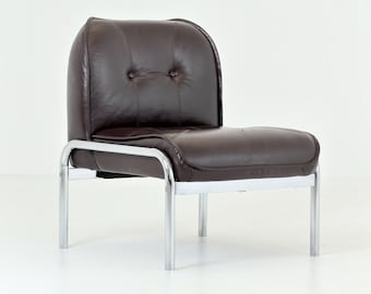 1 of 2 Mid century original vintage Girsberger Eurochair design lounge chair , Switzerland 1980s