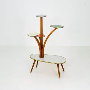 Rare Original Mid-Century German Plant Stand – 1960s Retro Flower Table Germany