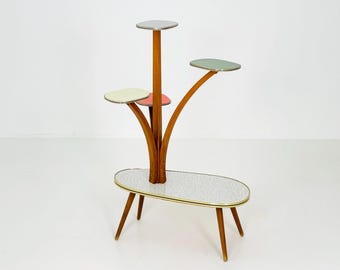 Rare Original Mid-Century German Plant Stand – 1960s Retro Flower Table Germany