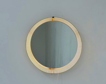 Round illuminated mirror by Matégot for Artimeta, 1950s