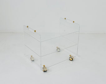 French space age serving trolley made of acrylic by David Lange, 1970s