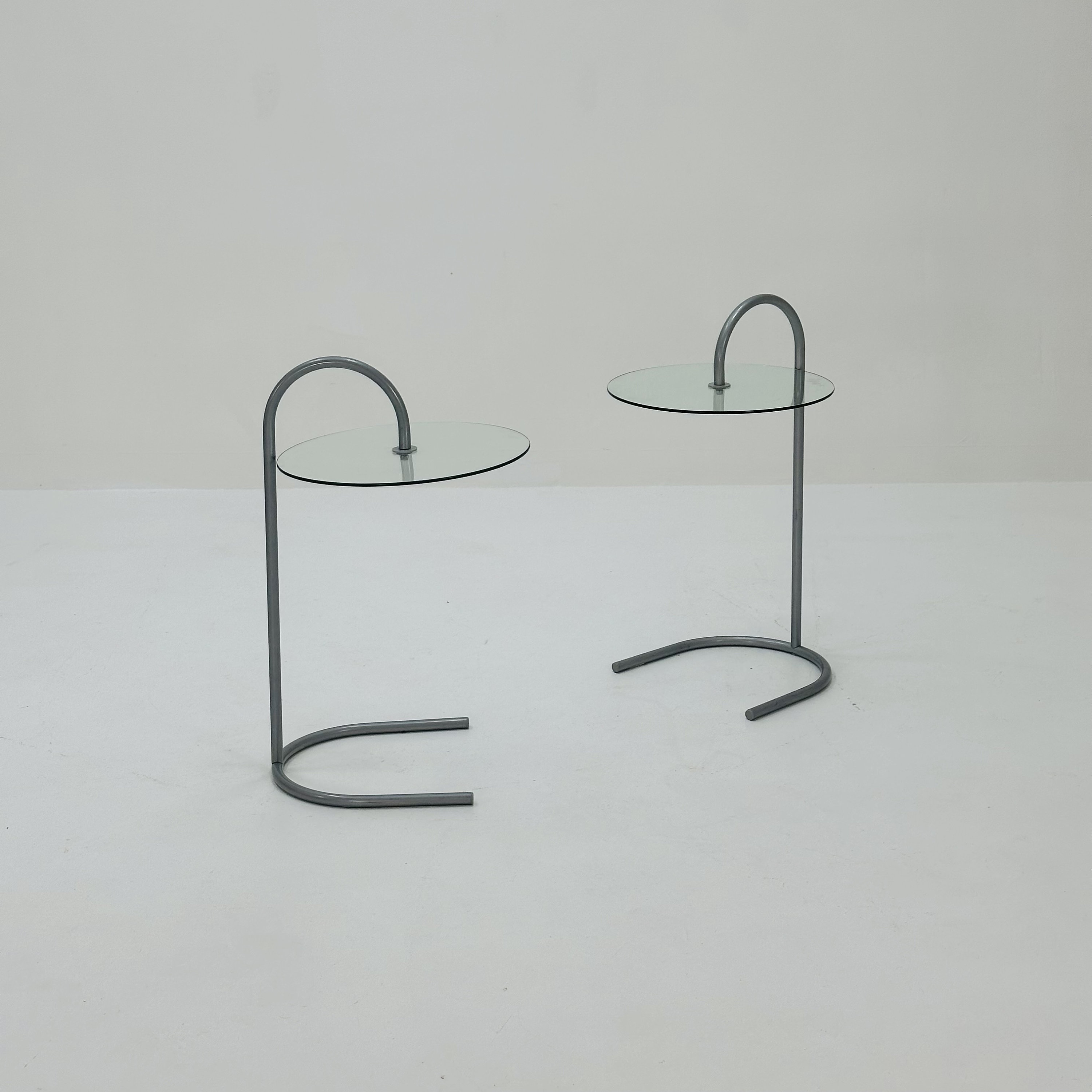 Set of 2 Rare Vintage Ikea Ry Coffee Side Table Glass
