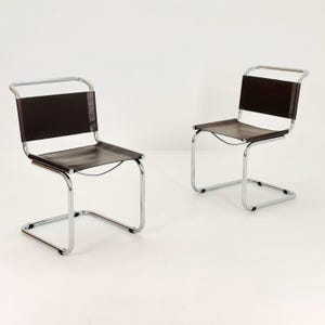 Set of 2 Mid-Century Vintage S33 Chairs by Mart Stam, Germany, 1980s – Bauhaus Design