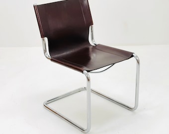 1 of 7 Mid-Century Vintage S33 Chair by Mart Stam & Marcel Breuer for Matteo Grassi 1980s Italy