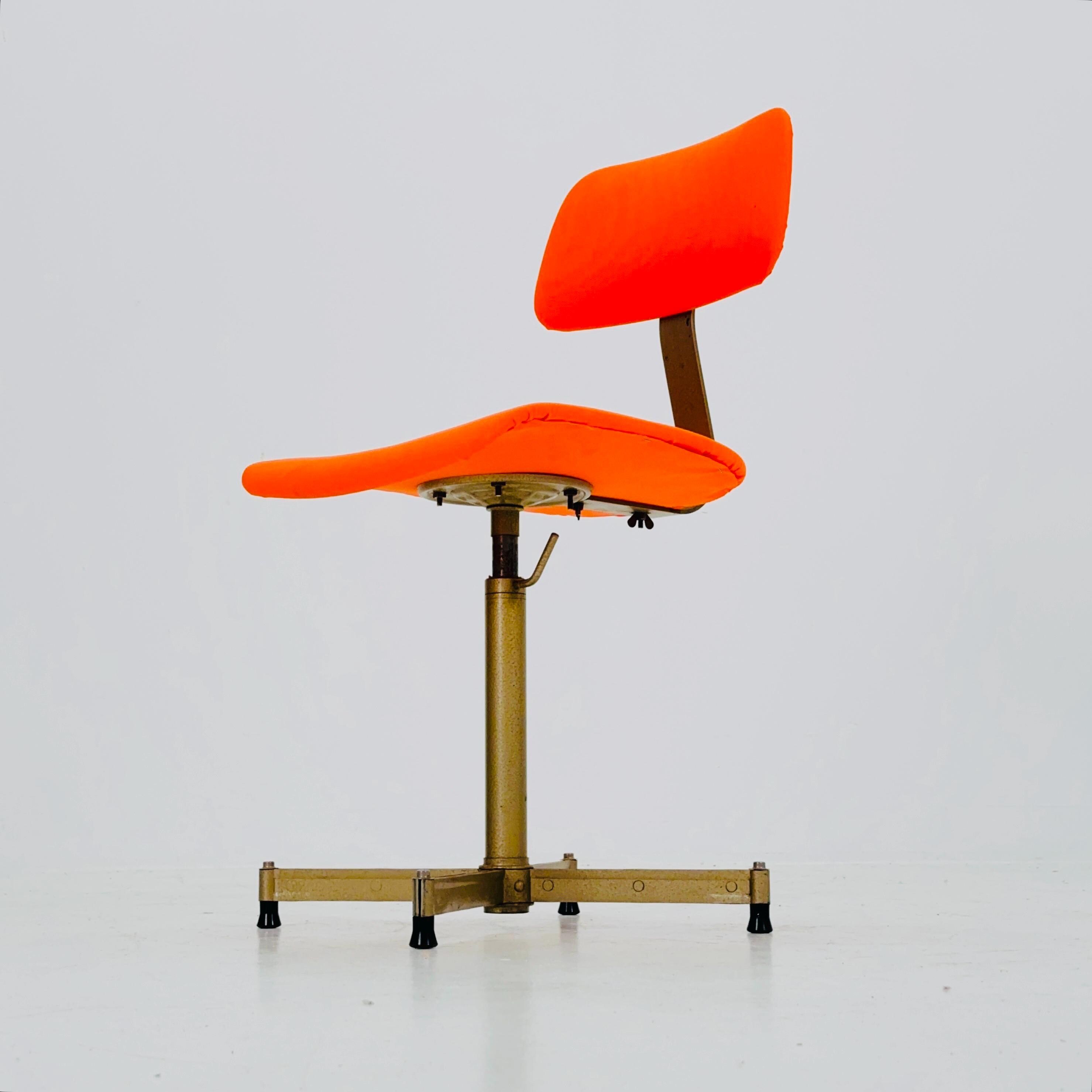 椅子 Vintage mid-century desk chair Artswish Mid Century Desk Chair Leather Office Chair Brown
