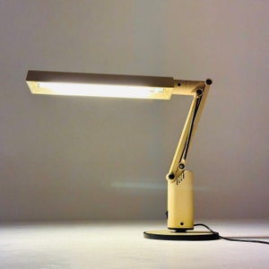 Swedish white Space Age Desk Lamp from Fagerhult 1970s Bild 2