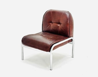 Mid century original vintage Girsberger Eurochair design lounge chair , Switzerland 1980s.