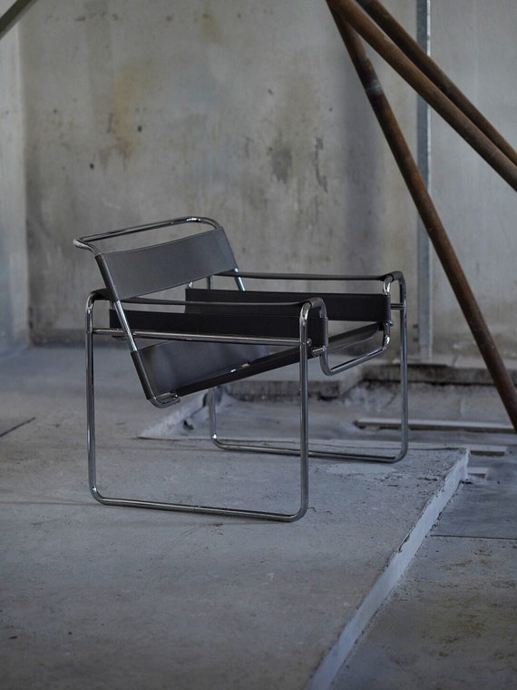 Marcel Breuer Wassily Style Grey B3 Chairs 1980s Italy by Fasem Etsy