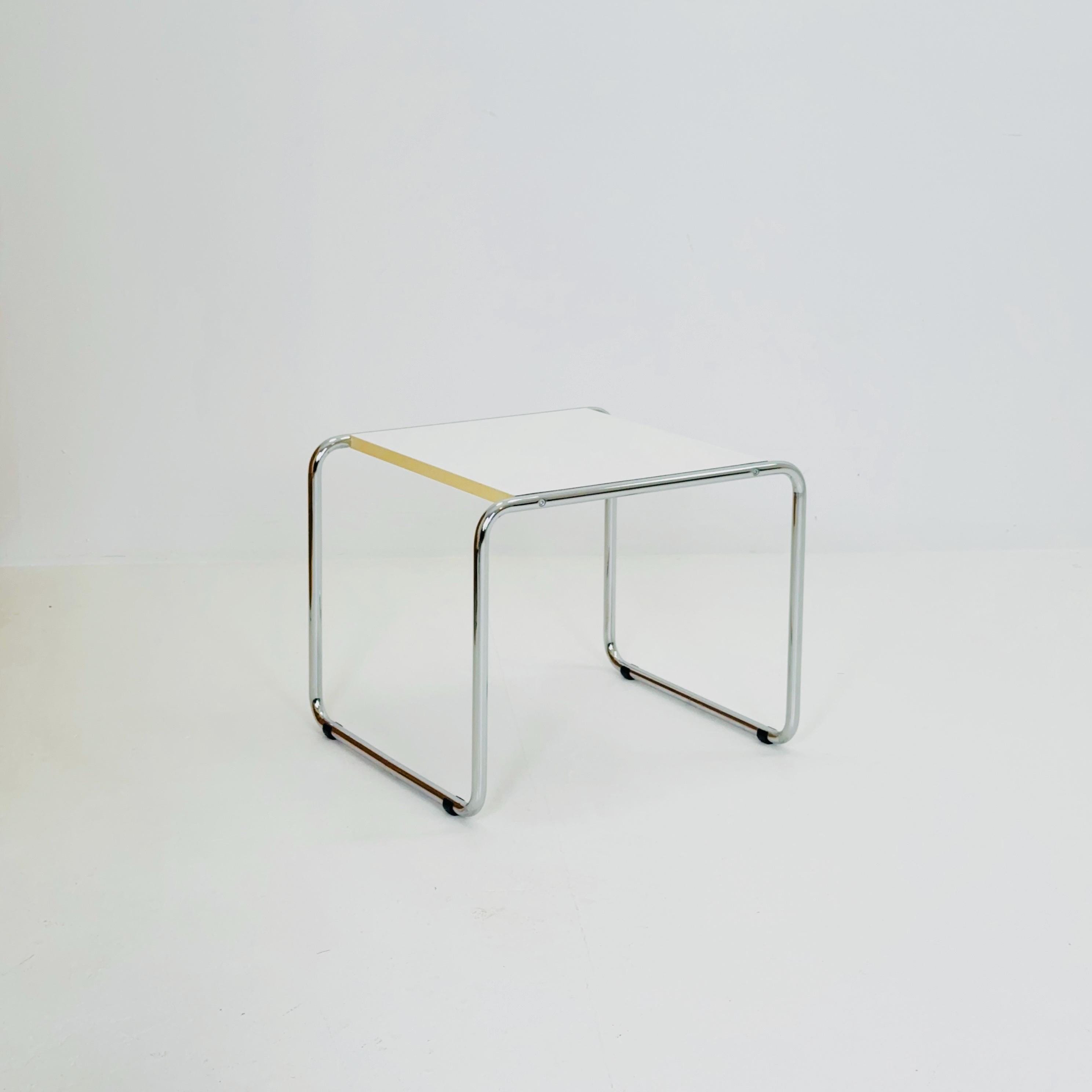 Mid Century Bauhaus Marcel Breuer “laccio” Side Table, 1980s Italy