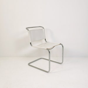1 of 4 Mid-Century Vintage S33 white chair from Mart Stam  Italy 1980er