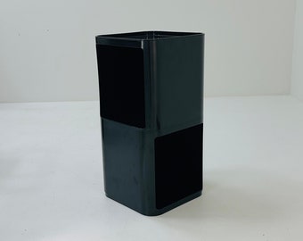 Space age black Componibili Square Serving Trolley by Anna Castelli for Kartell - Italy 1960s Model 4970