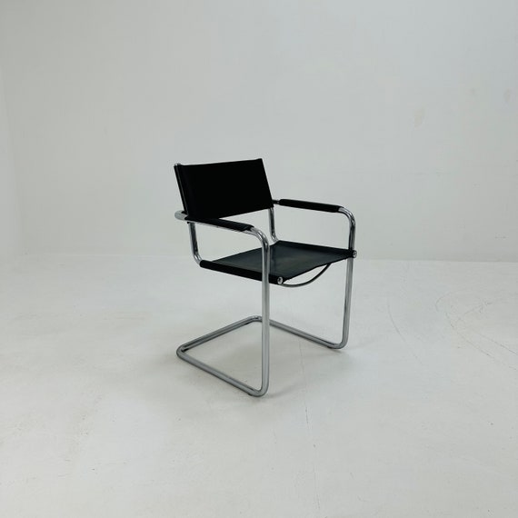 MG BROSSデザイナーズ椅子 1 of 8 Original Model MG5 Centro Studi Desk Black Leather Chair by