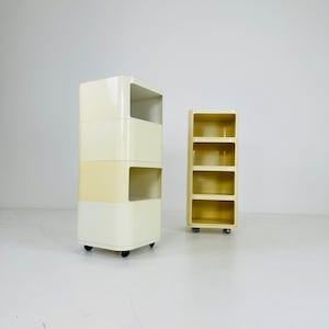 Juego de 2 carritos de servicio Componibili Square de 4 piezas de Anna Castelli para Kartell - Italia, años 60