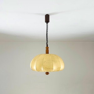Mid century rare pendant lamp from the Cocoon series Designer Achille & Pier Giacomo Castiglioni Bovezzo (Italy) 1960s