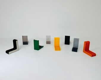 Mid century colourful vinyl record holders from 1970s
