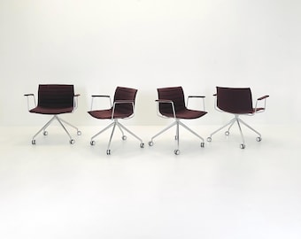 Set van 4 CATIFA 46 fauteuils in mid-century design van Lievore Altherr Molina voor Arper Italië.