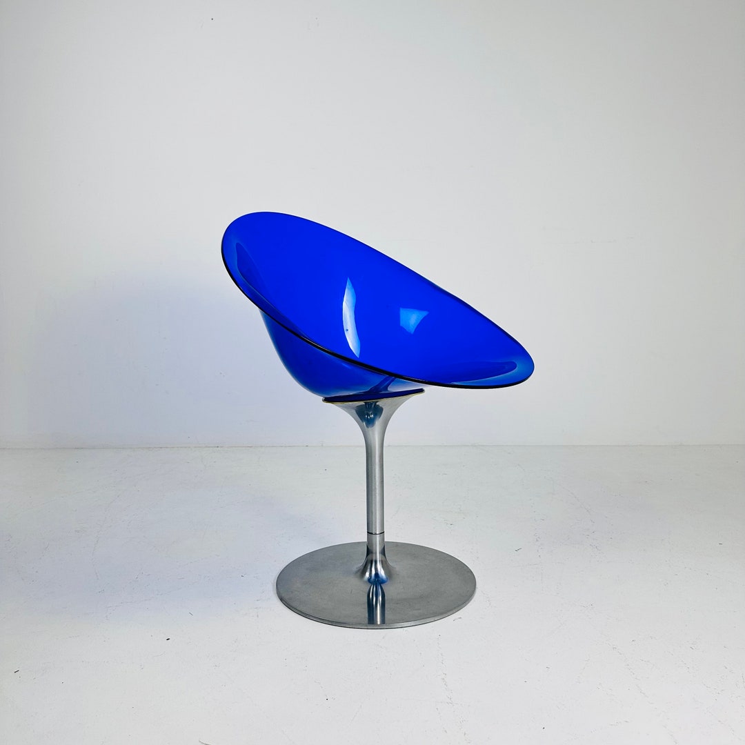 Yellow Eros Chair With Aluminum Swivel Base by Philippe Yellow Eros Chair With Aluminum Swivel Base by Philippe