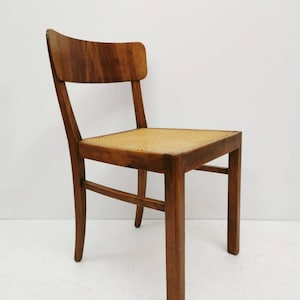 Mid century rattan wooden chair Austria 1960s