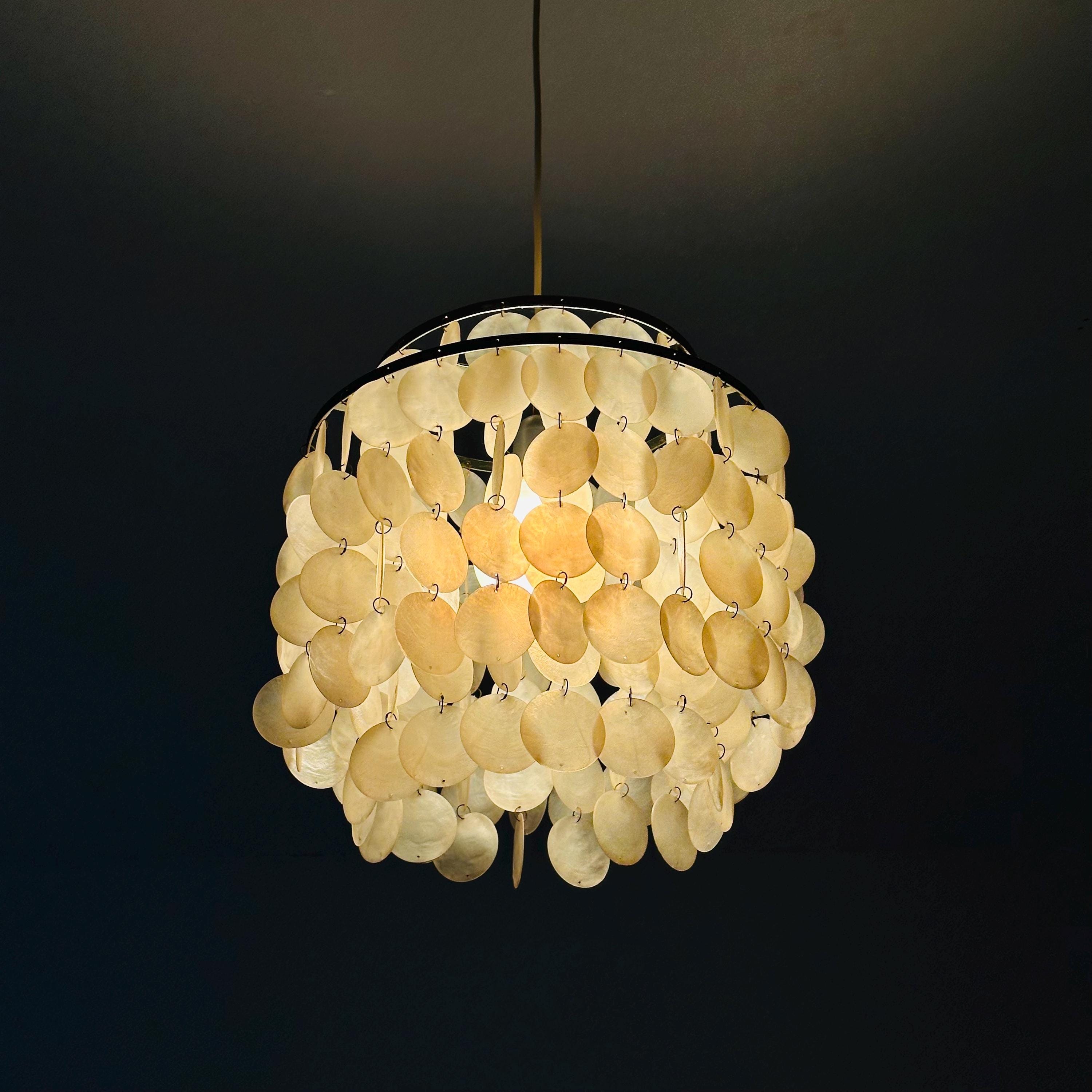 Mid Century Chandelier FUN 1DM Style Verner Panton for Switzerland