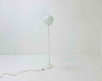 Space age  white floor lamp with opal glass shade 1970s , Putzler ,Germany