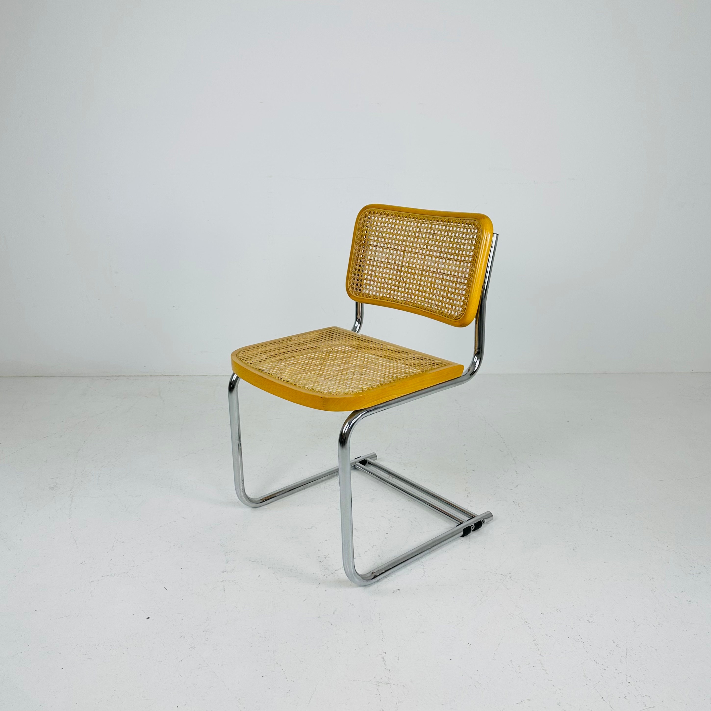 Mid Century B32 Cesca Chair Designed by Marcel Breuer, 1970s Italy
