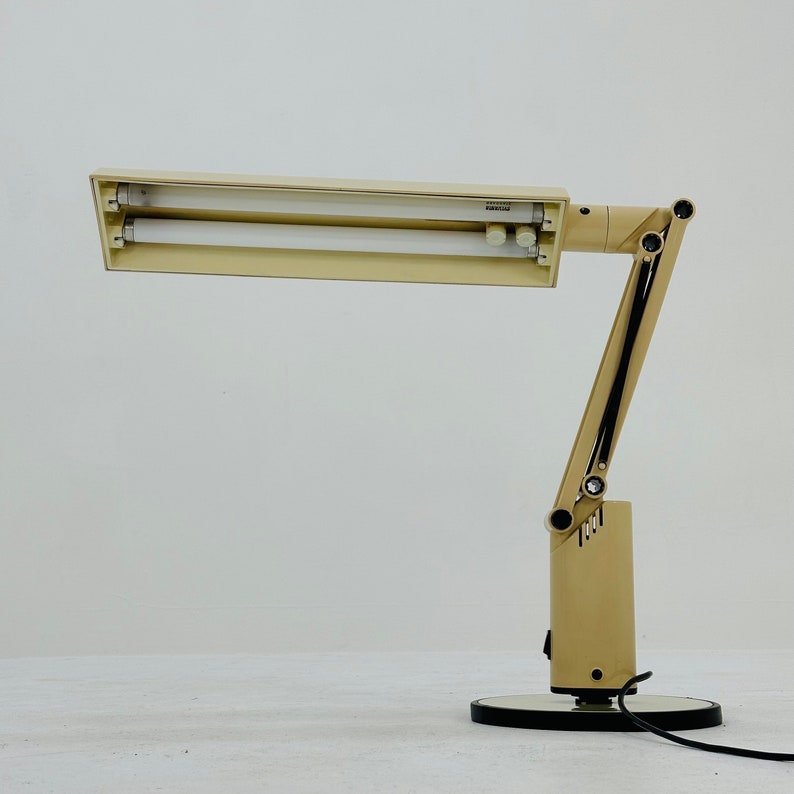 Swedish white Space Age Desk Lamp from Fagerhult 1970s Bild 8