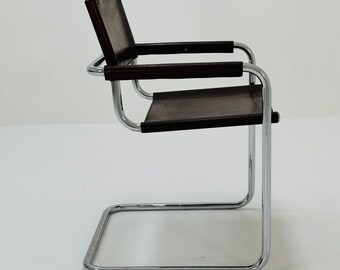 ミッドセンチュリー バウハウス B34 ブラウンレザー カンチレバー