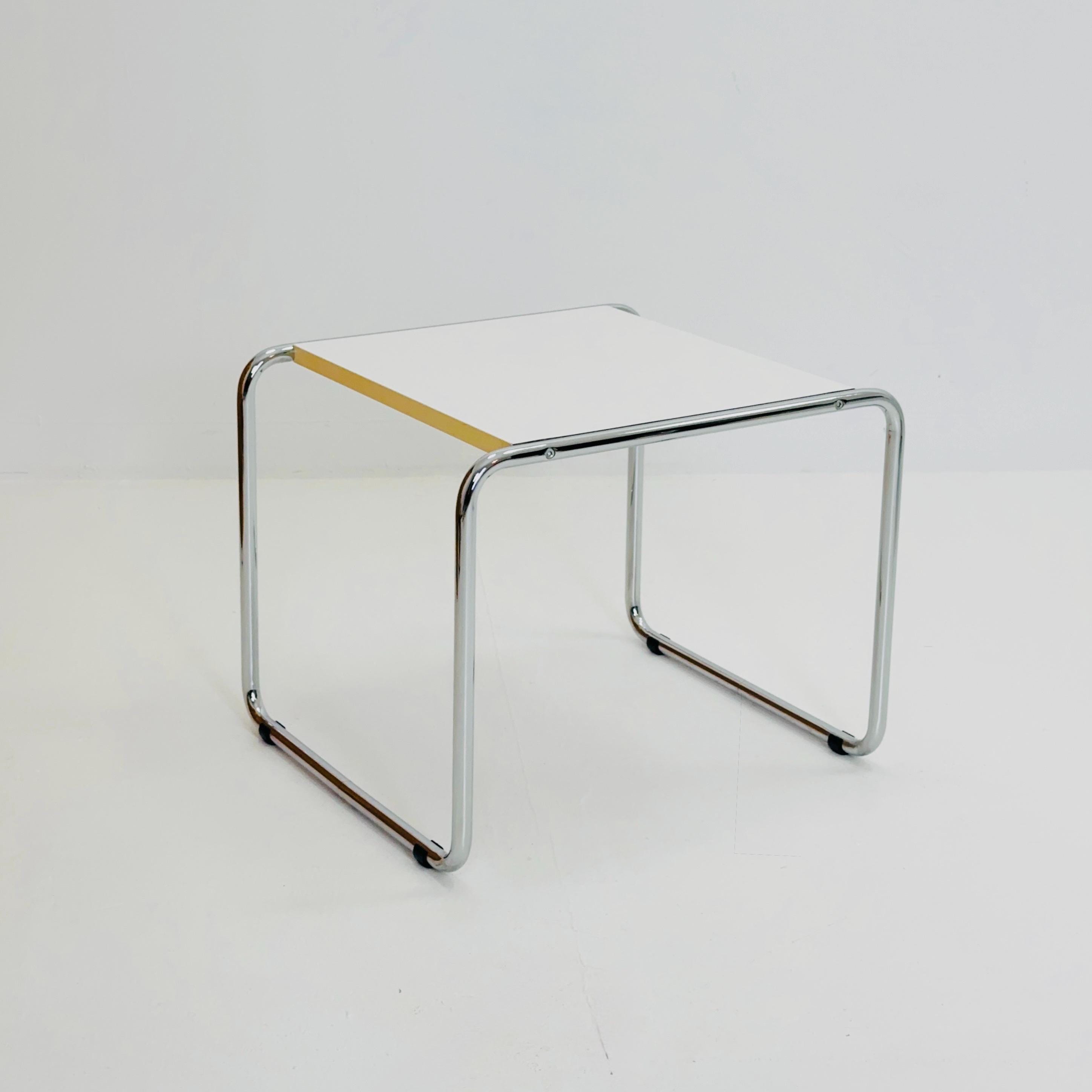 Mid Century Bauhaus Marcel Breuer “laccio” Side Table, 1980s Italy