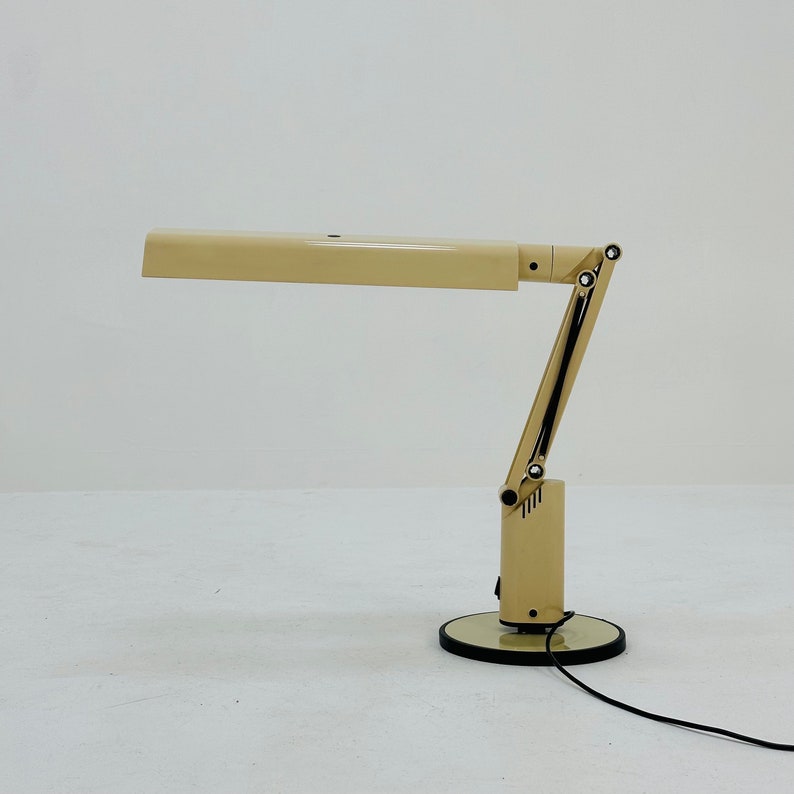 Swedish white Space Age Desk Lamp from Fagerhult 1970s Bild 1