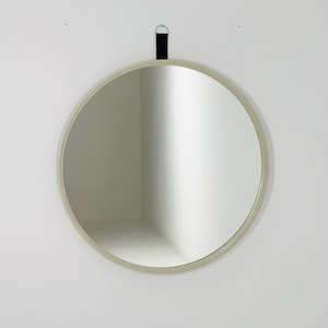 Space Age Large Mid-Century large white Round Mirror, 1970s Germany