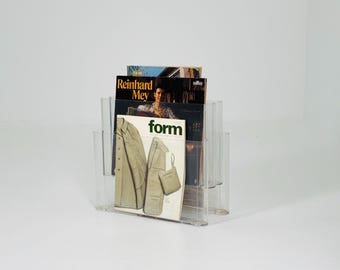 Mid-Century Modern Magazine Rack with 4 Compartments by Giotto Stoppino for Kartell, 1970s model 4676  Italy