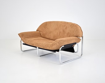 Mid century cognac cord sofa by Johan Bertil Häggström for Ikea 1980s Sweden
