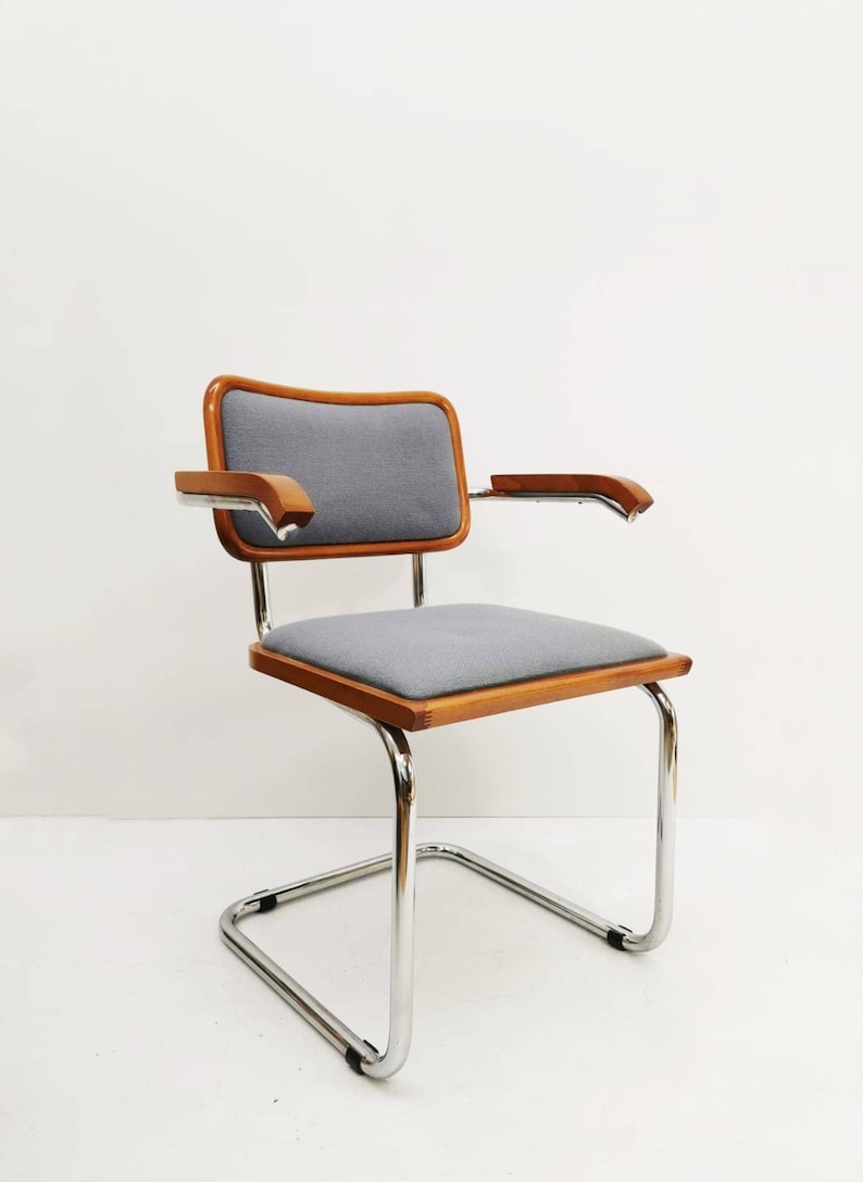 Marcel Breuer B32 upholstered Cesca Armchair, bauhaus design by Bene image 1