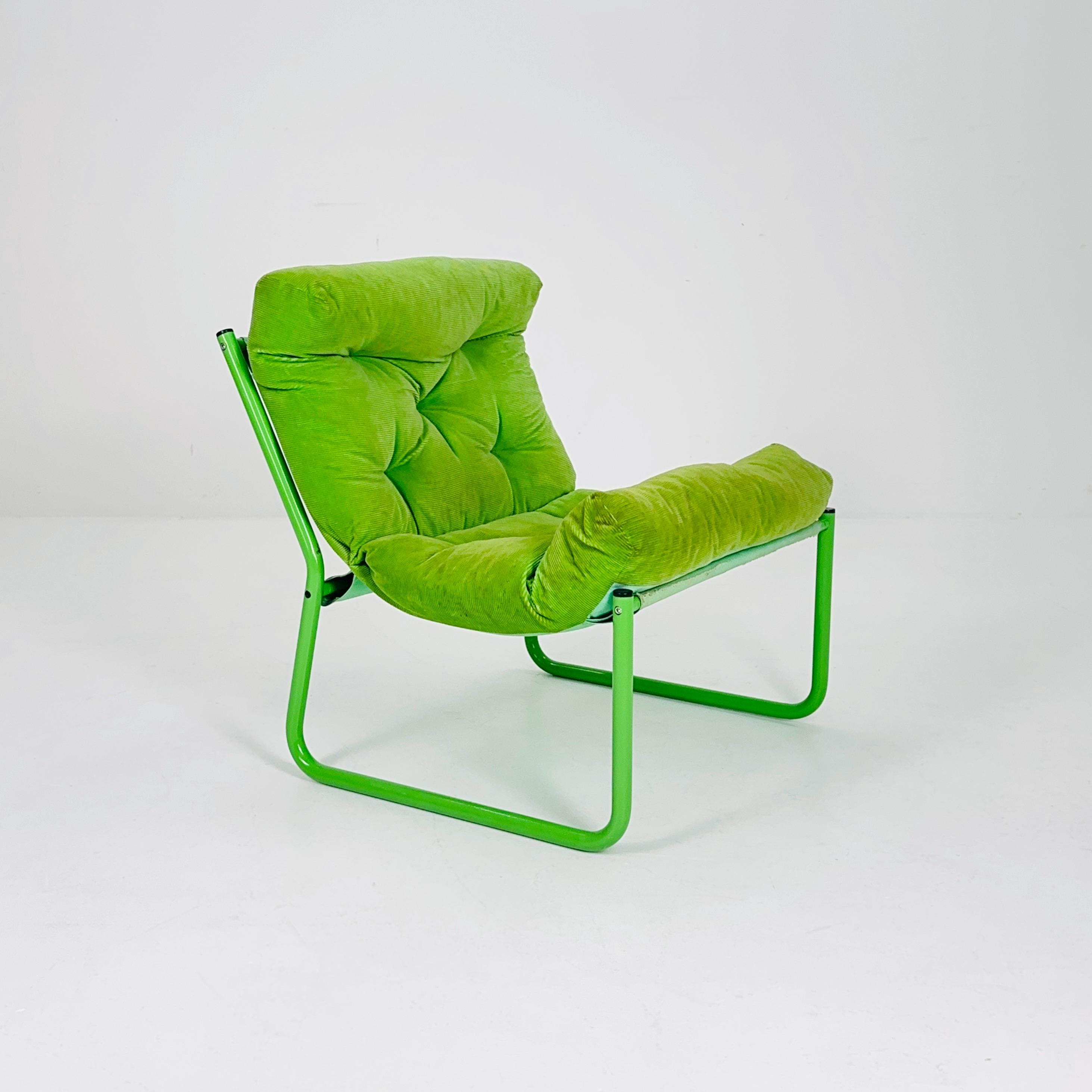 Mid Century Retro Green Pixi Velvet Lounge Chair by Gillis