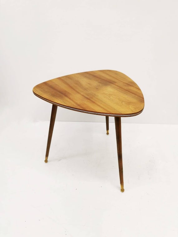 Vintage Wooden Top West German Coffee Table Boho Mid Century