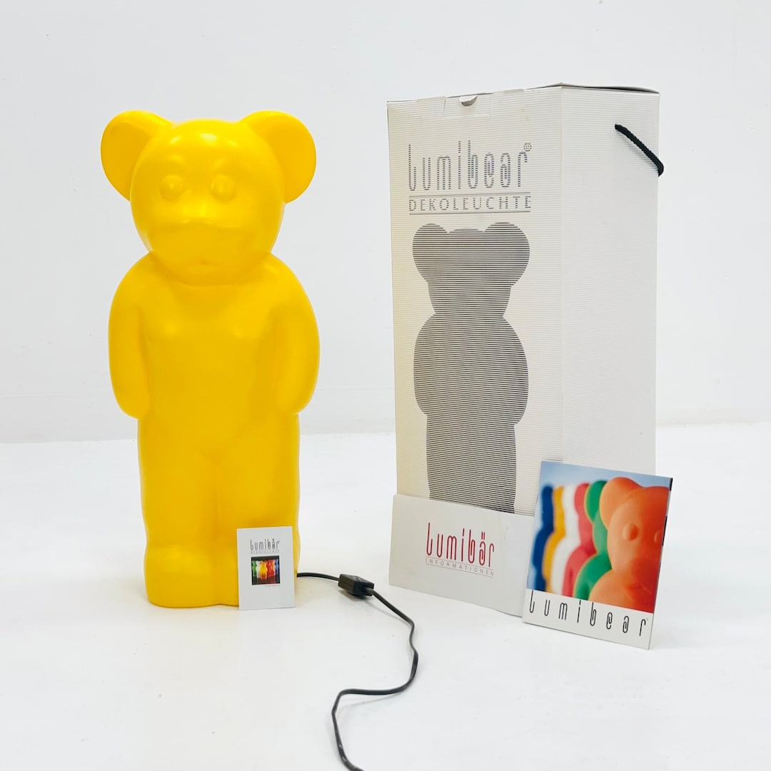 Space Age Yellow Lumibear by Elmar Flötotto, Bear Vintage