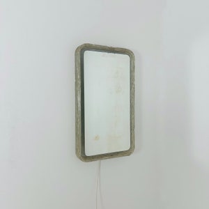 Vintage rectangle  illuminated wall mirror made of acrylic glass by Egon Hillebrand, Germany, 1960s