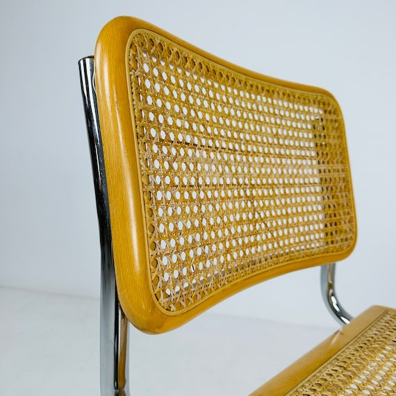 Mid Century B32 Cesca Chair Designed by Marcel Breuer, 1970s Italy