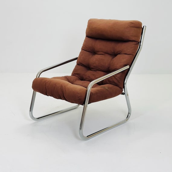 Mid Century Lounge Chair by Gillis Lundgren Ikea Hoss Sweden 1970s