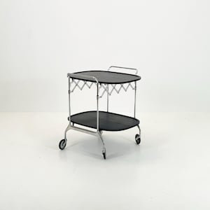 Black Gastone Dolly Trolley bar cart by Antonio Citterio and Oliver Low for Kartell Italy