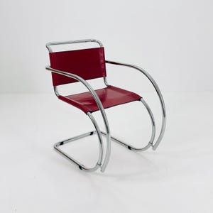 Mid-century cantilever fauteuil MR20 van Ludwig Mies van der Rohe voor Fasem Italië, jaren 80