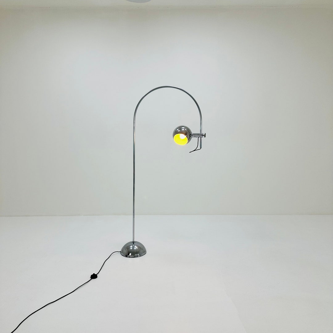 Space Age Metal -chrome Arc Floor Lamp From Cosack 1970s - Etsy Canada