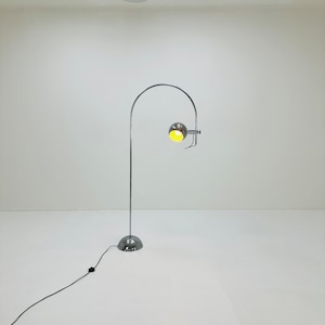 Space age  metal -chrome Arc Floor Lamp  from Cosack 1970s